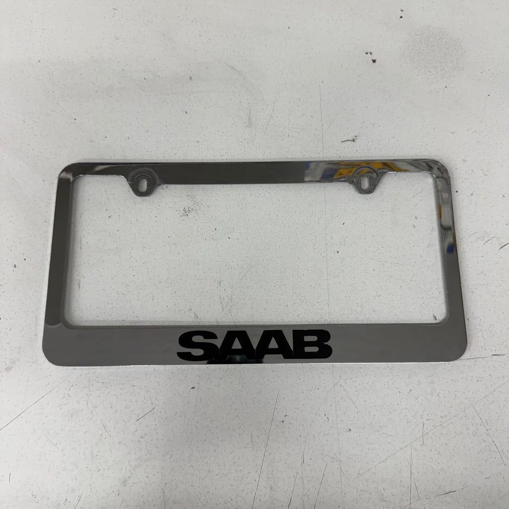 Saab Chrome License Plate Frame