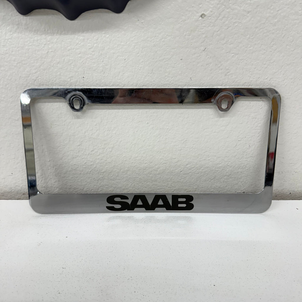 Saab Chrome License Plate Frame